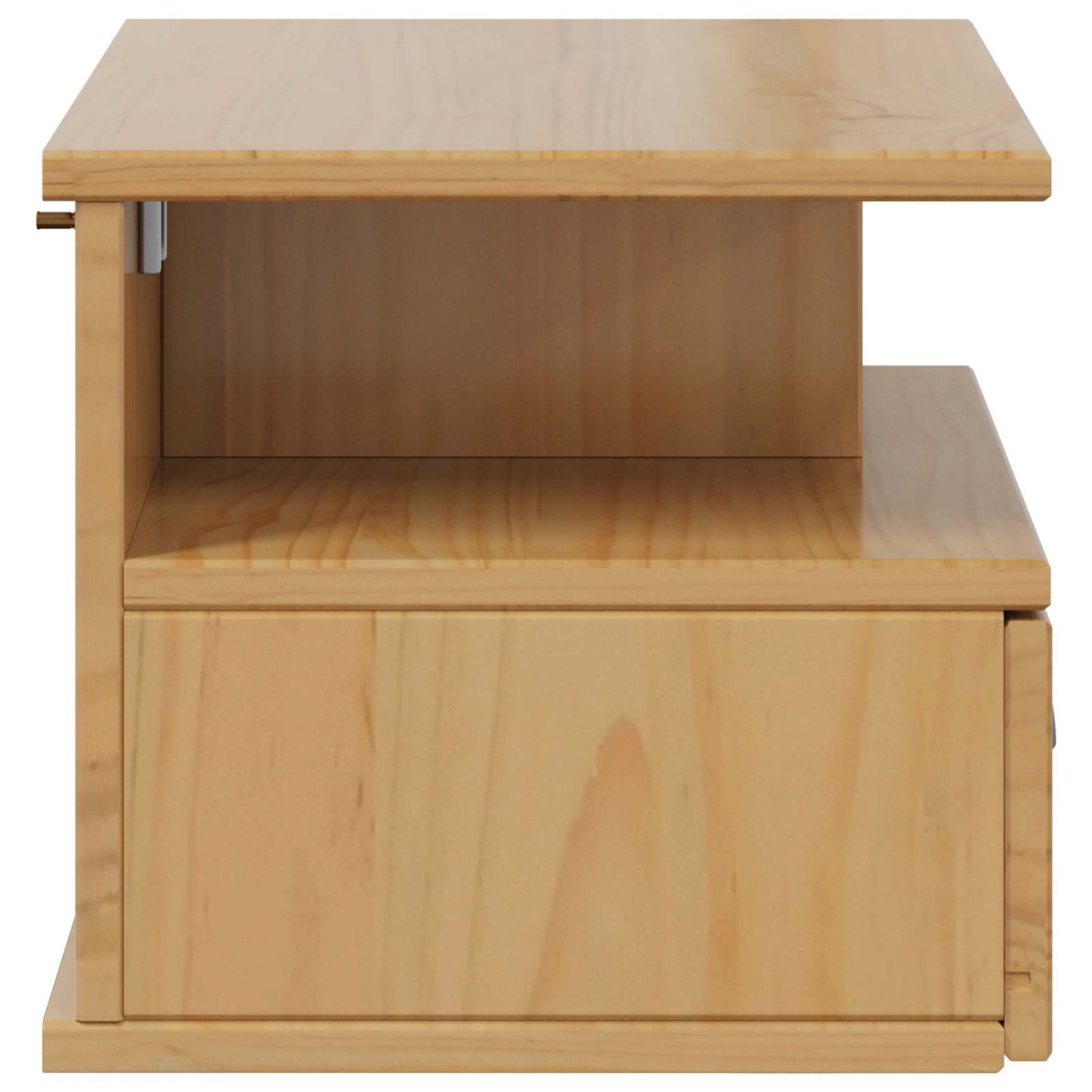 Sängbord Nattduksbord Brun med låda Honung 40 x 31 x 27 cm Massiv furu