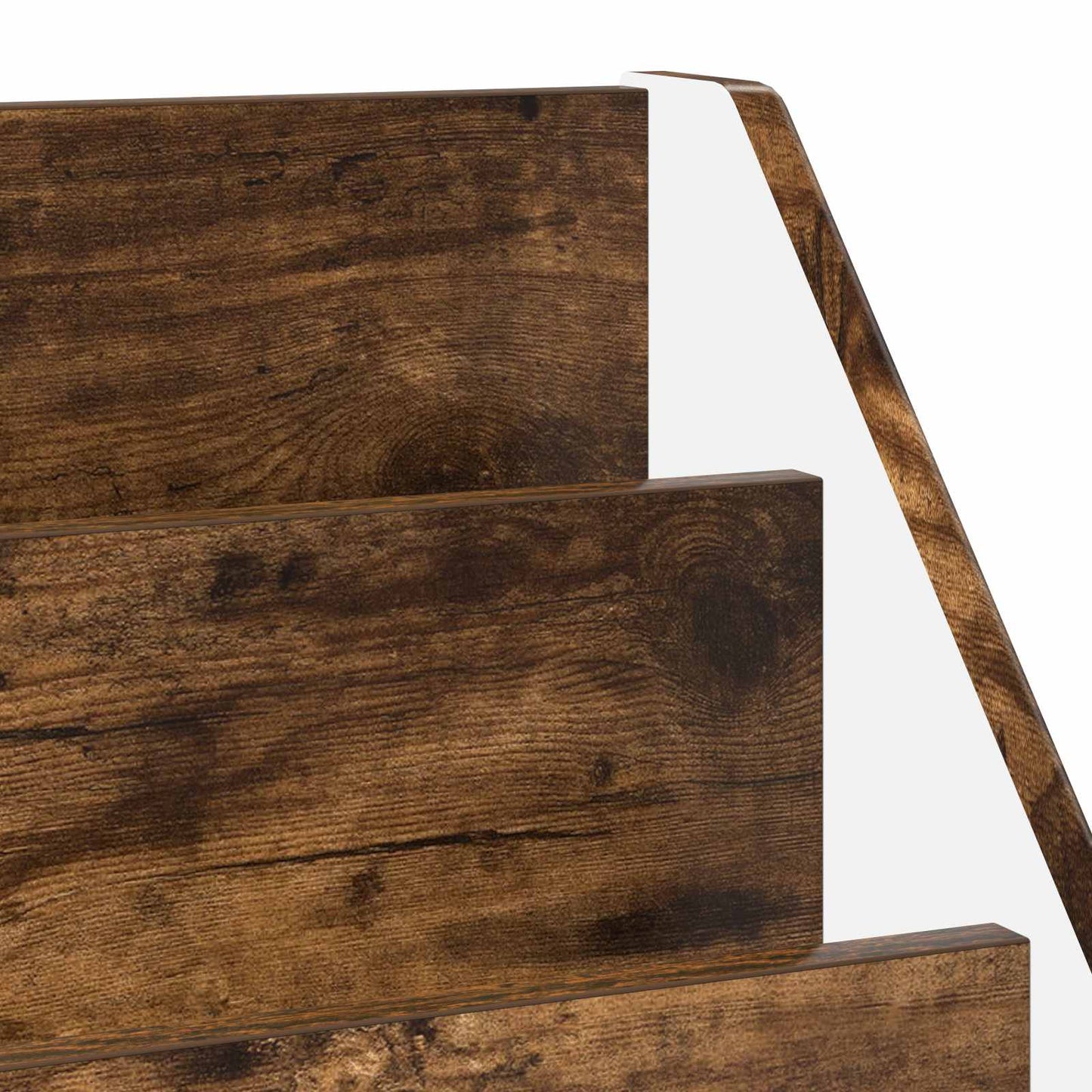 Bokhylla Rökfärgad Ek Barnbokhylla med låda 60 x 29,5 x 69 cm