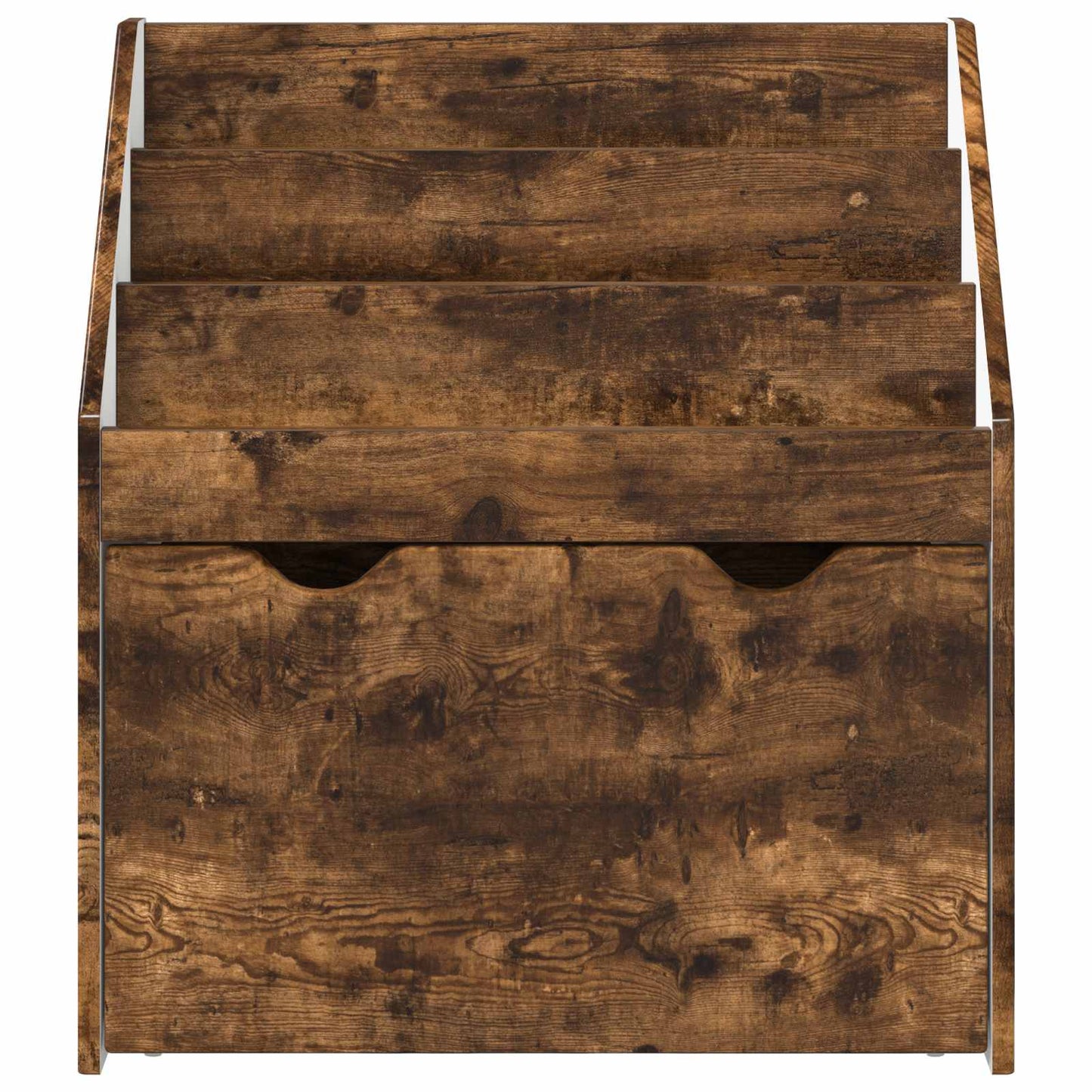 Bokhylla Rökfärgad Ek Barnbokhylla med låda 60 x 29,5 x 69 cm