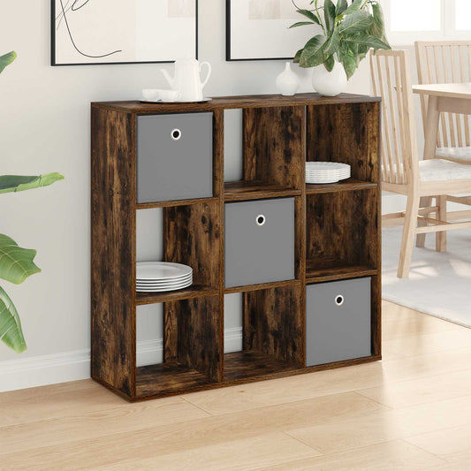 Sideboard med låda Rökt ek 88,5 x 29 x 84,5 cm