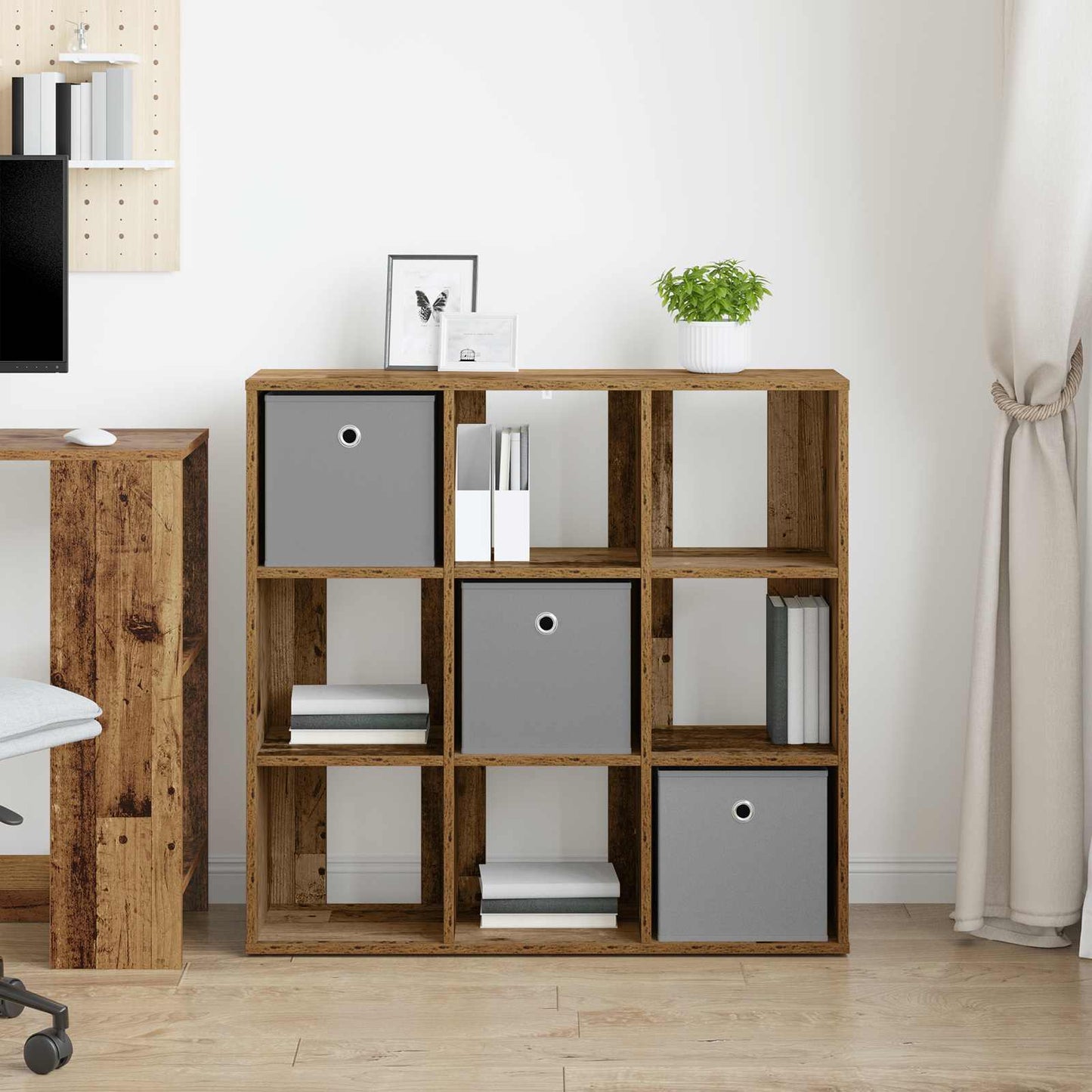 Sideboard med låda Gammalt trä 88,5 x 29 x 84,5 cm