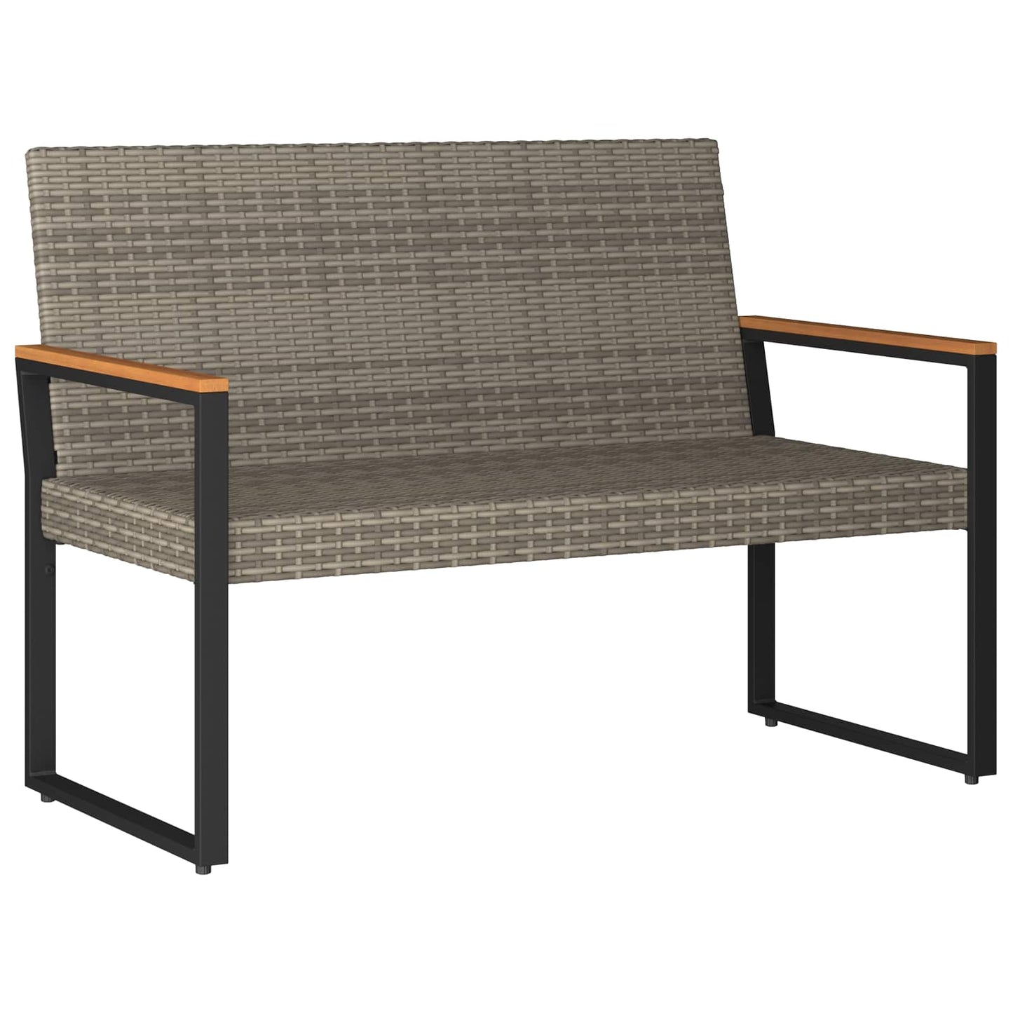 Utomhusbänk Grå och mörkgrå 107 x 61 x 80 cm konstrotting