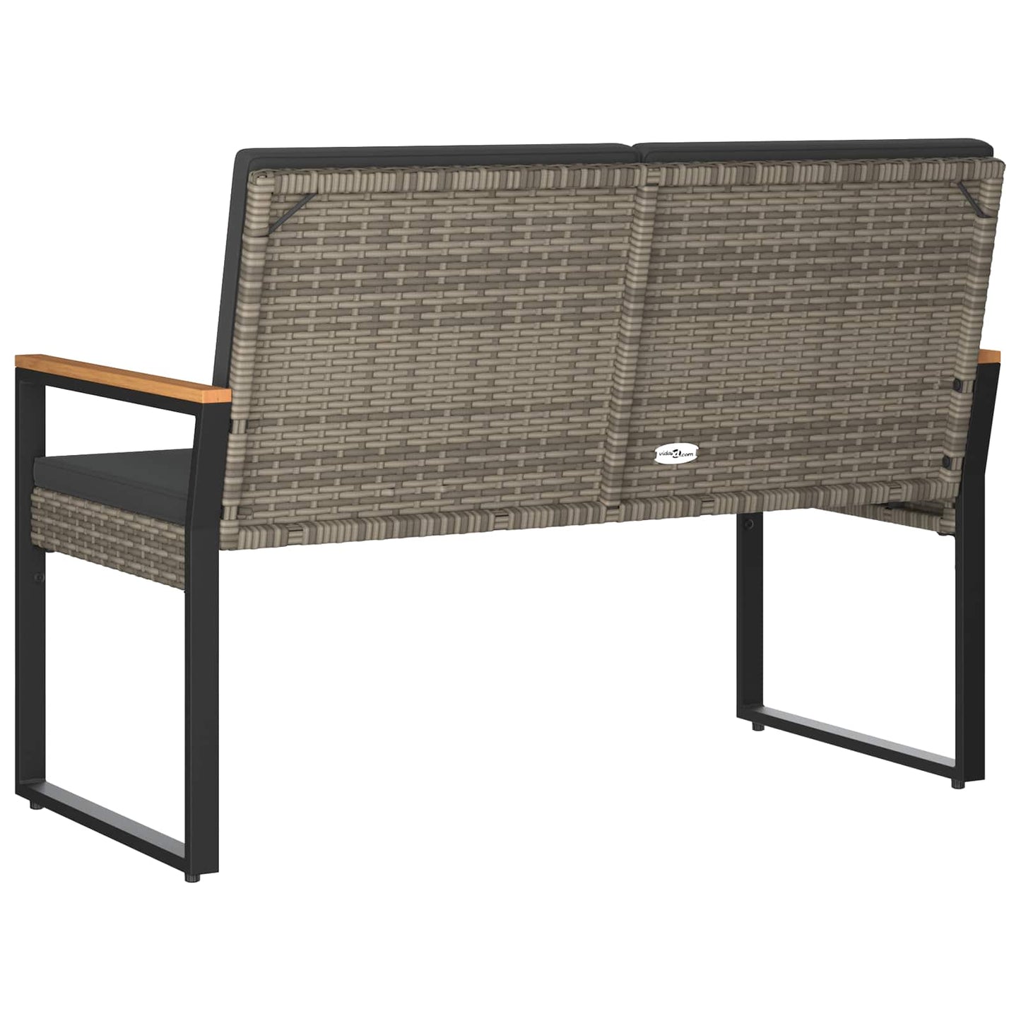 Utomhusbänk Grå och mörkgrå 107 x 61 x 80 cm konstrotting