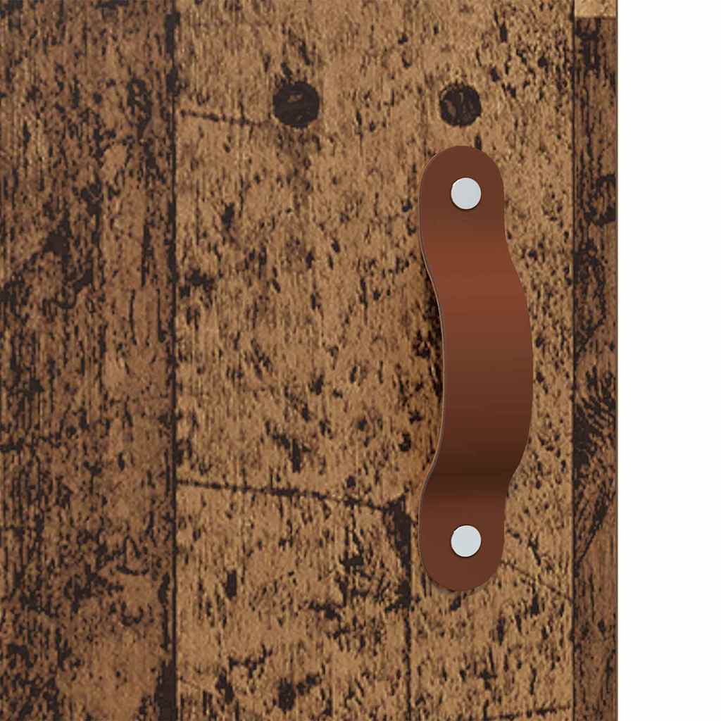 Väggmonterat skåp 2 pcs Gammalt trä 69,5 x 34 x 90 cm