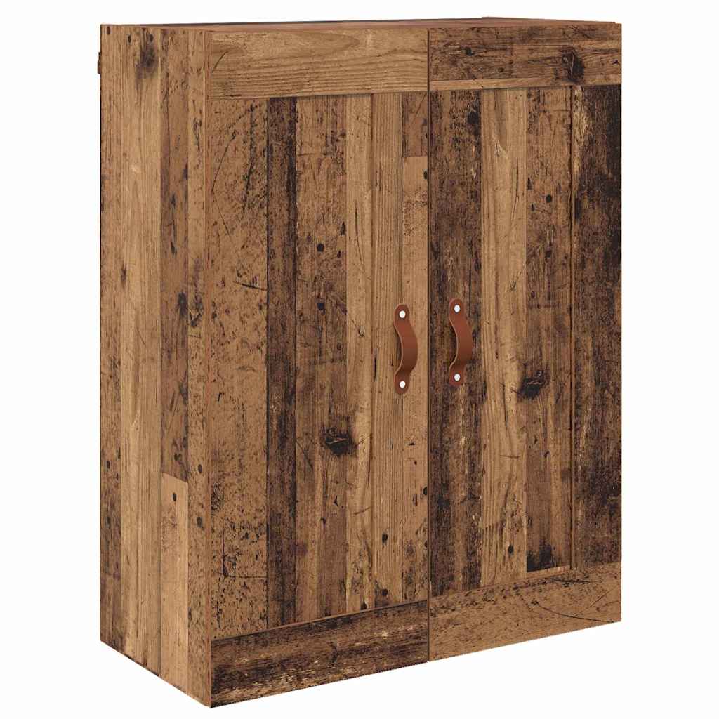 Väggmonterat skåp 2 pcs Gammalt trä 69,5 x 34 x 90 cm