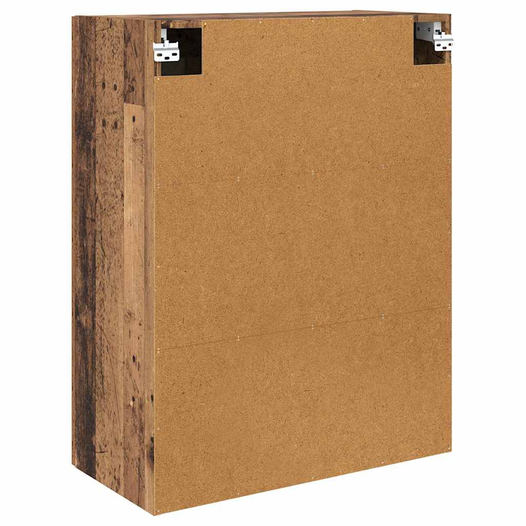 Väggmonterat skåp 2 pcs Gammalt trä 69,5 x 34 x 90 cm