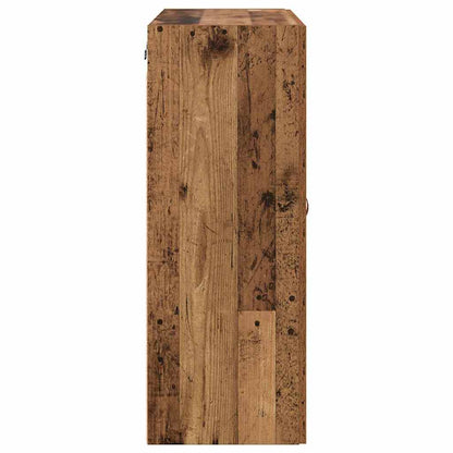 Väggmonterat skåp 2 pcs Gammalt trä 69,5 x 34 x 90 cm