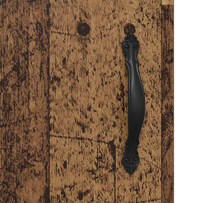 Väggmonterat skåp 2 pcs Gammalt trä 69,5 x 34 x 90 cm