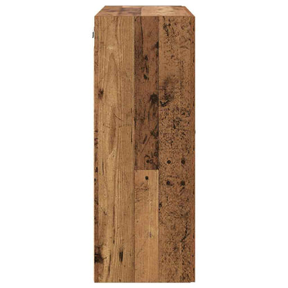 Väggmonterat skåp 2 pcs Gammalt trä 69,5 x 34 x 90 cm