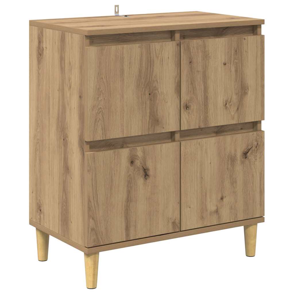 Skåp 3 pcs Artisan Ek 60 x 35 x 70 cm Konstruerat trä