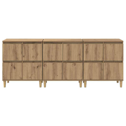 Skåp 3 pcs Artisan Ek 60 x 35 x 70 cm Konstruerat trä