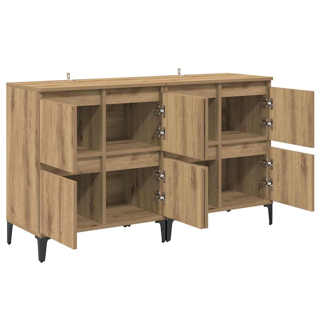 Skåp 2 pcs Artisan Ek 60 x 35 x 70 cm Konstruerat trä