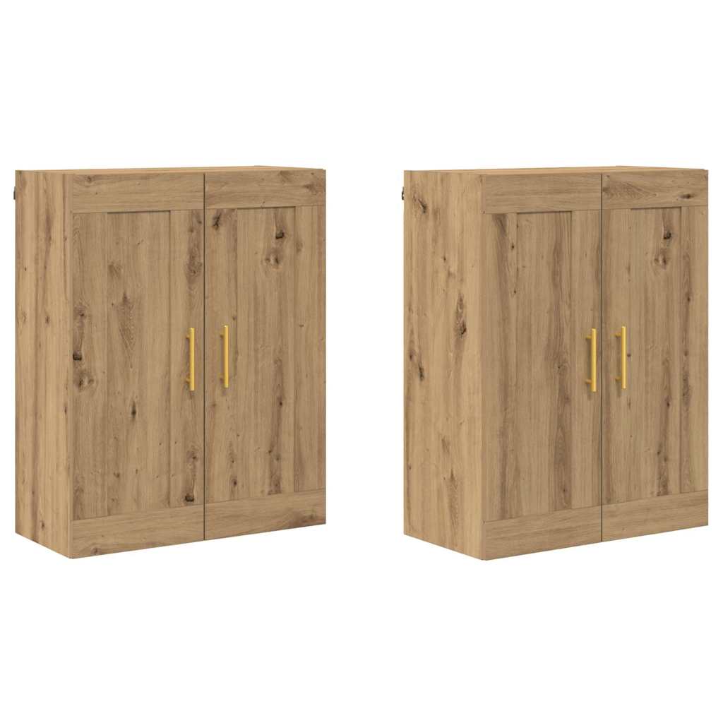 Väggmonterat skåp 2 pcs Artisan Ek 69,5 x 34 x 90 cm
