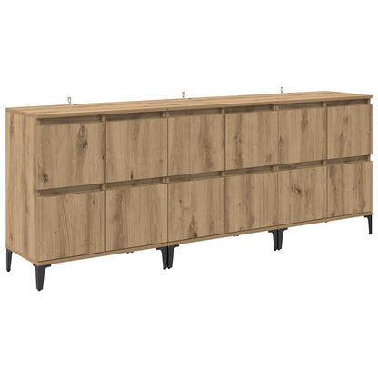 Skåp 3 pcs Artisan Ek 60 x 35 x 70 cm Konstruerat trä