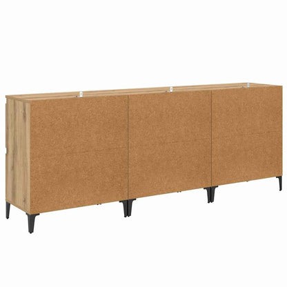 Skåp 3 pcs Artisan Ek 60 x 35 x 70 cm Konstruerat trä