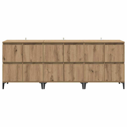 Skåp 3 pcs Artisan Ek 60 x 35 x 70 cm Konstruerat trä