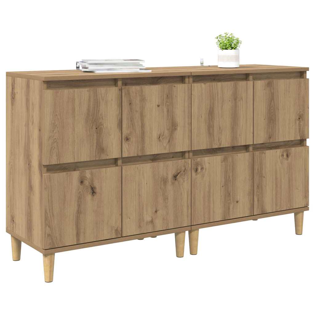 Skåp 2 pcs Artisan Ek 60 x 35 x 70 cm Konstruerat trä