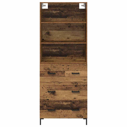 Skåp Åldrat Trä med låda 69,5 x 32,5 x 180 cm