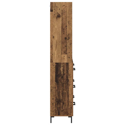 Skåp Åldrat Trä med låda 69,5 x 32,5 x 180 cm