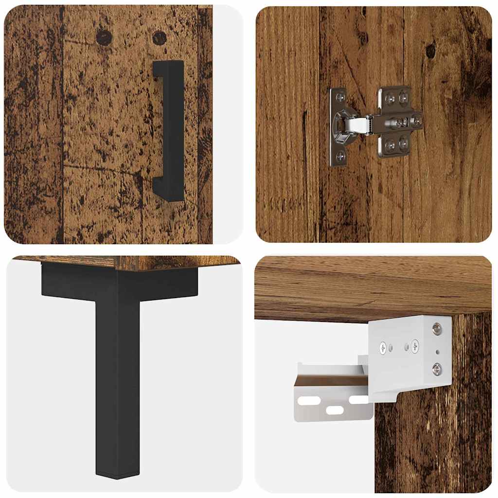 Skåp Åldrat Trä 69,5 x 32,5 x 180 cm