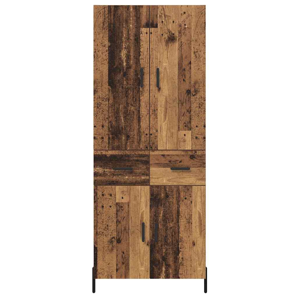 Skåp Åldrat Trä med låda 69,5 x 34 x 180 cm