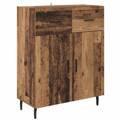 Skåp Åldrat Trä 69,5 x 34 x 180 cm och glas