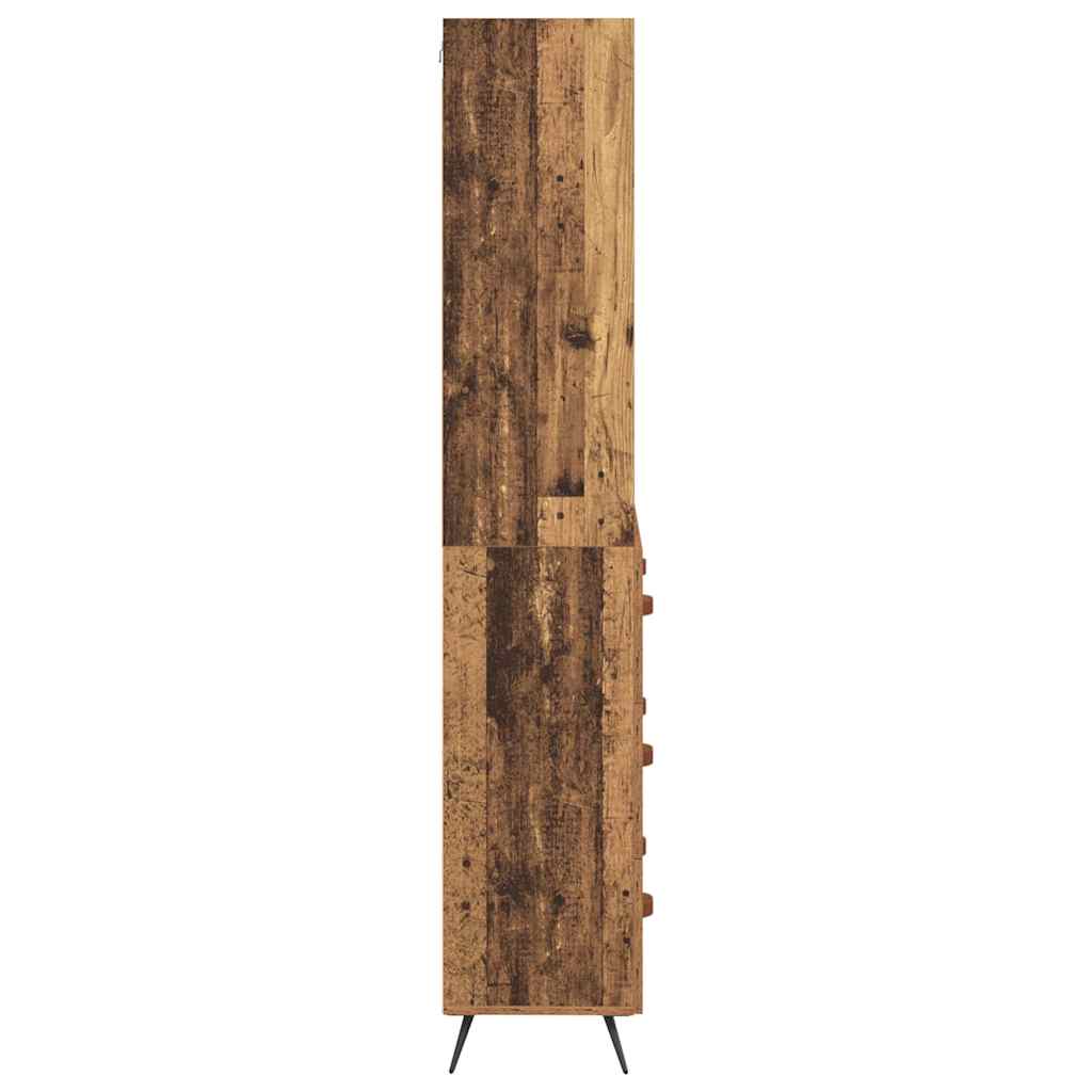 Skåp Åldrat Trä med låda 69,5 x 34 x 180 cm