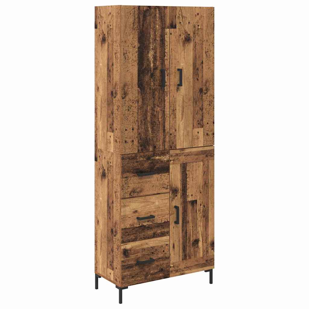 Skåp Åldrat Trä med låda 69,5 x 34 x 180 cm