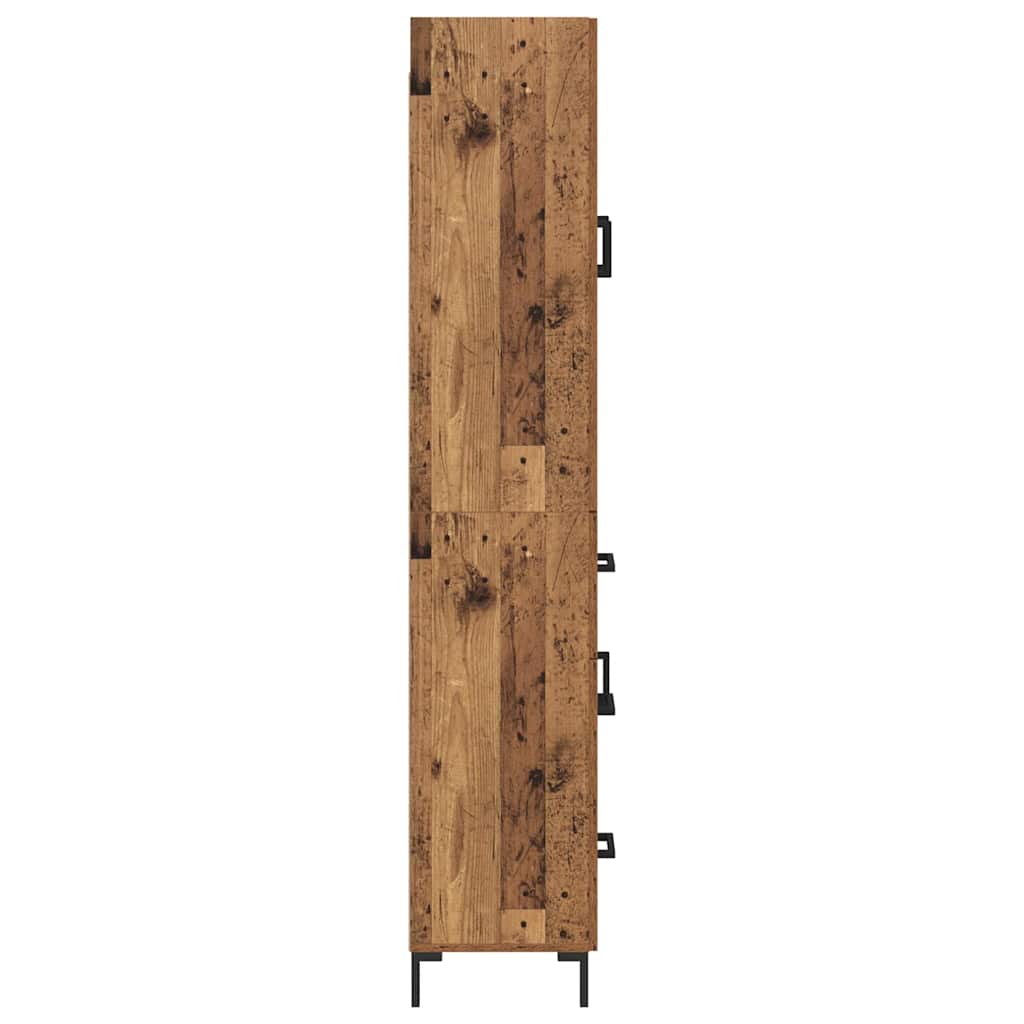 Skåp Åldrat Trä med låda 69,5 x 34 x 180 cm
