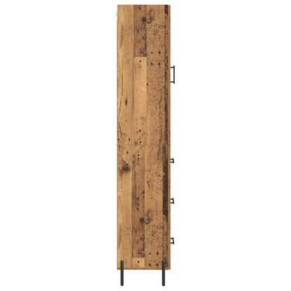Skåp Åldrat Trä med låda 34,5 x 34 x 180 cm