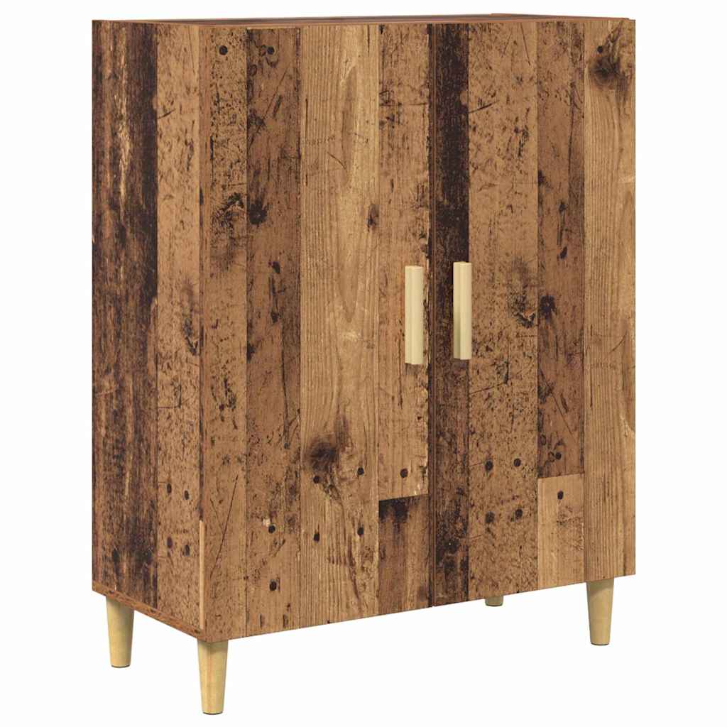 Skåp Åldrat Trä 69,5 x 34 x 180 cm och glas