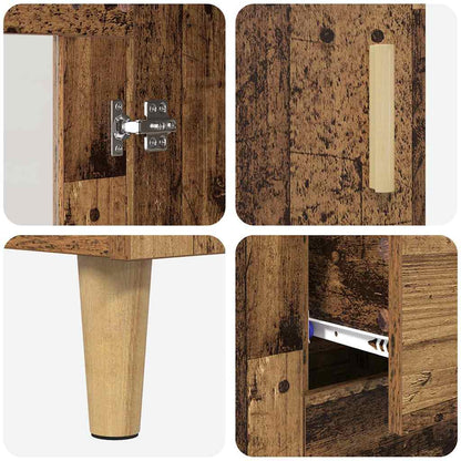 Skåp Åldrat Trä 69,5 x 34 x 180 cm