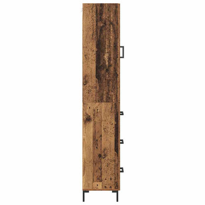 Skåp Åldrat Trä med låda 69,5 x 34 x 180 cm