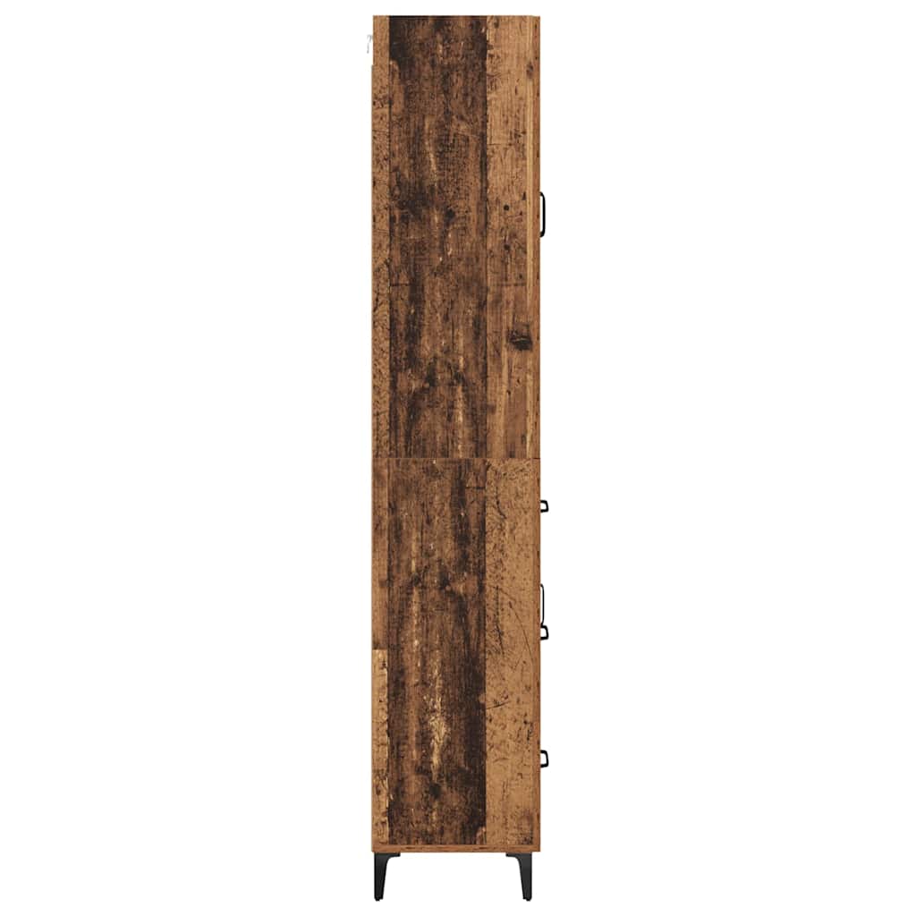 Skåp Åldrat Trä med låda 69,5 x 34 x 180 cm
