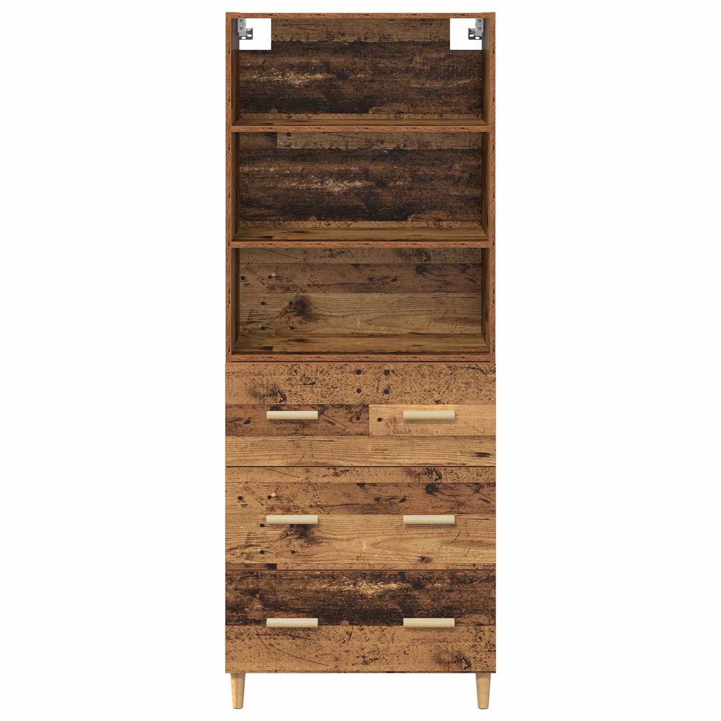 Skåp Åldrat Trä med låda 69,5 x 32,5 x 180 cm