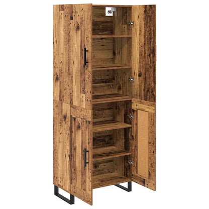 Skåp 2 pcs Gammalt trä 69,5 x 34 x 180 cm