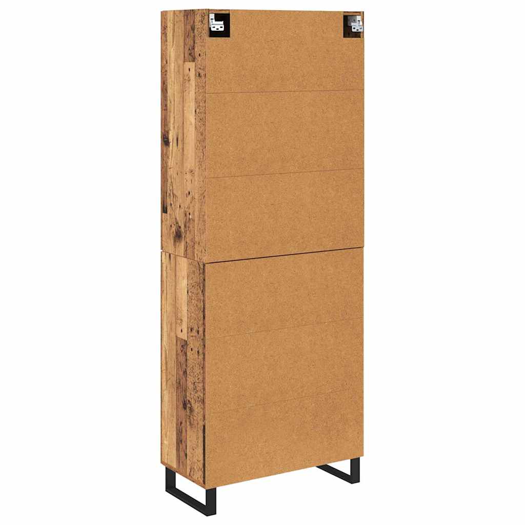 Skåp 2 pcs Gammalt trä 69,5 x 34 x 180 cm