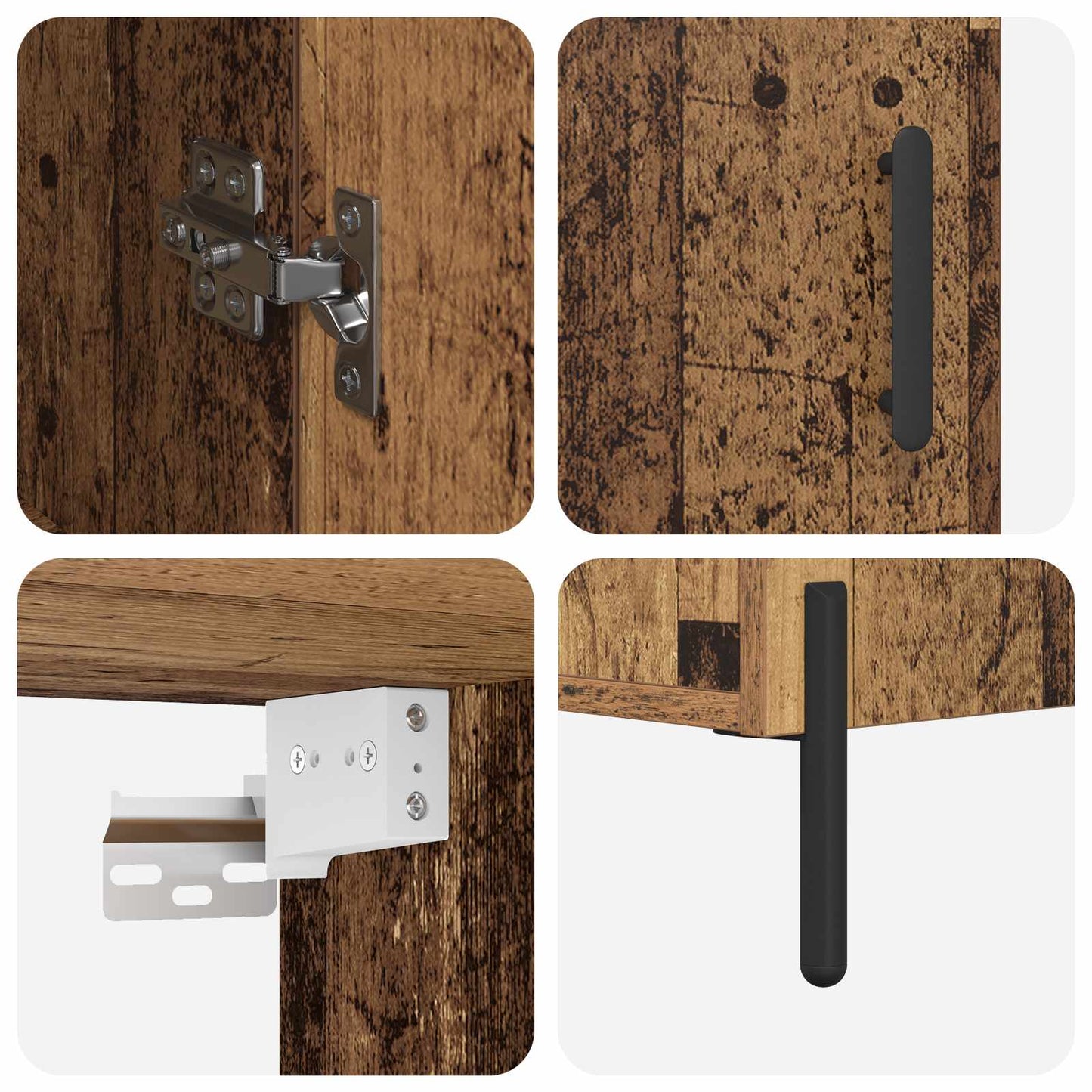 Skåp Åldrat Trä 69,5 x 32,5 x 180 cm