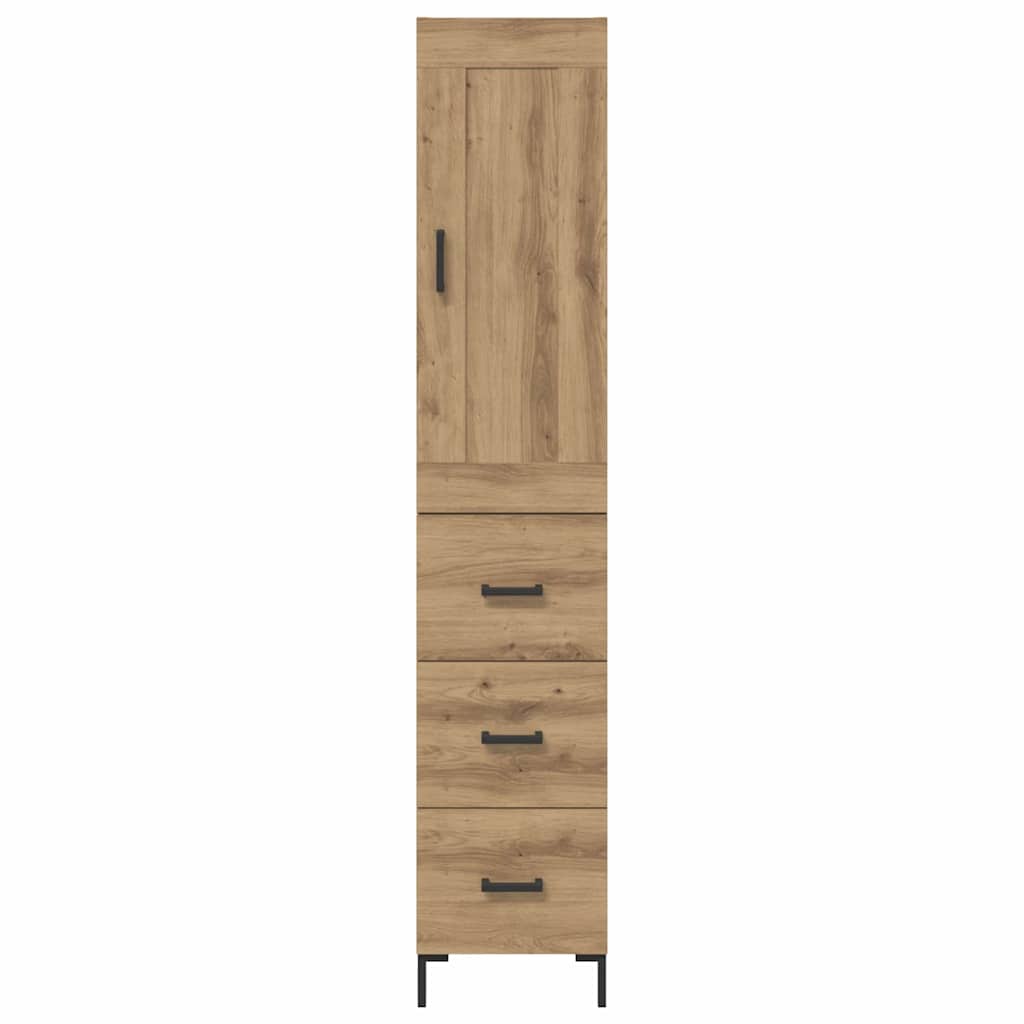 Skåp Artisan Ek med låda 34,5 x 34 x 180 cm