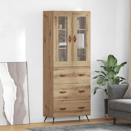 Högskåp med hylla med låda 2 pcs Artisan Ek Konstruerat trä