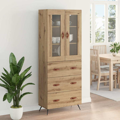 Högskåp med hylla med låda 2 pcs Artisan Ek Konstruerat trä