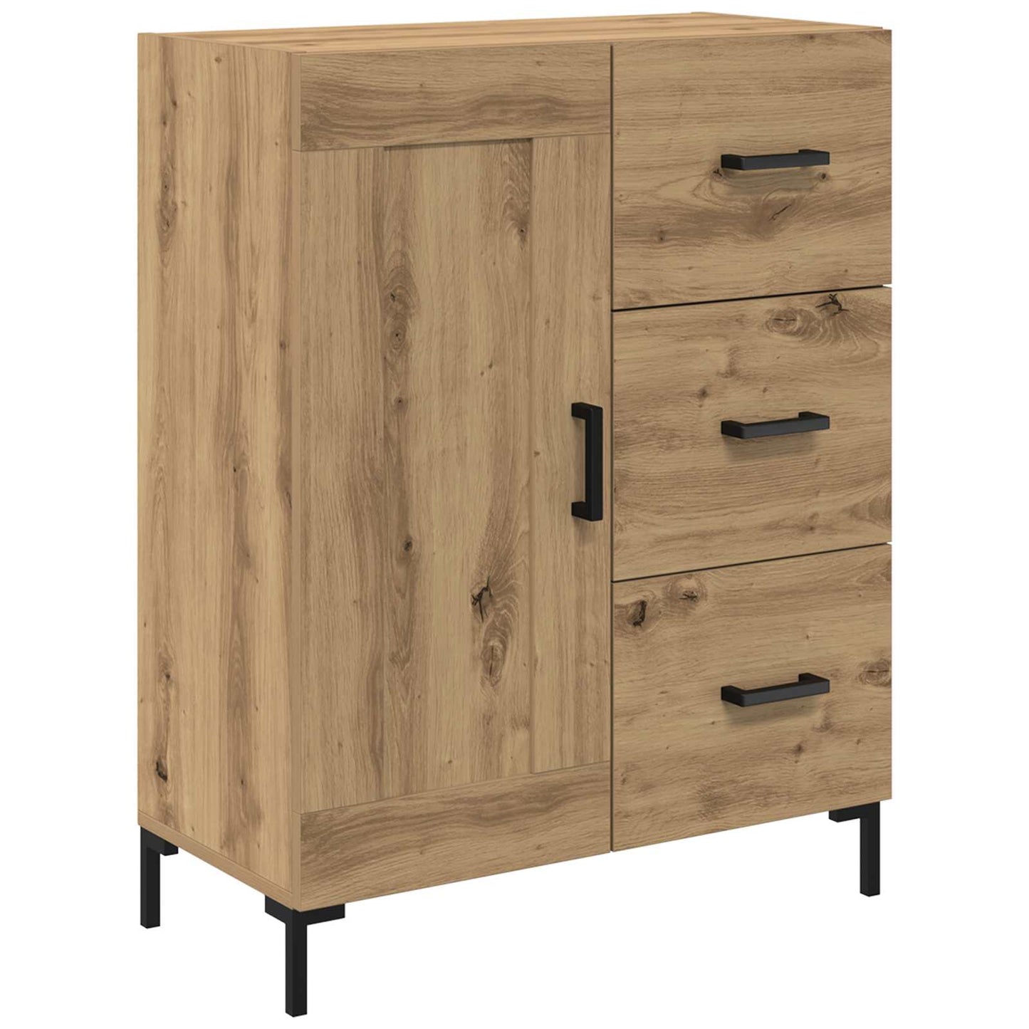 Skåp Artisan Ek med låda 69,5 x 34 x 180 cm