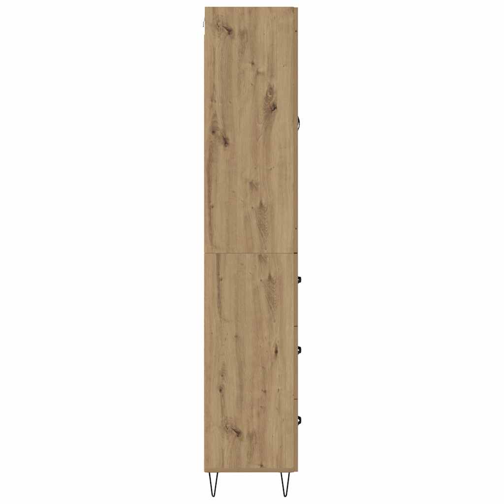 Skåp Artisan Ek med låda 69,5 x 34 x 180 cm