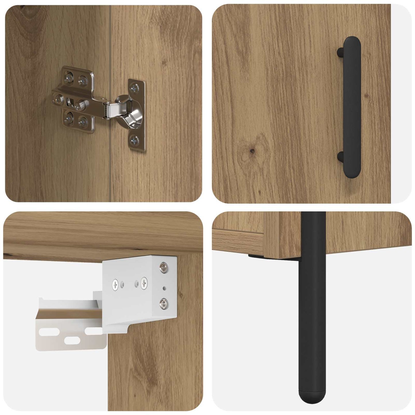 Skåp Artisan Ek 69,5 x 32,5 x 180 cm Konstruerat trä