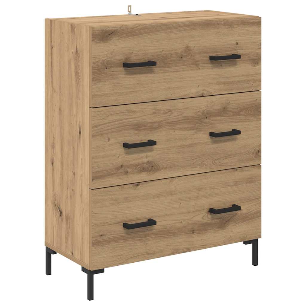 Skåp Artisan Ek med låda 69,5 x 32,5 x 180 cm