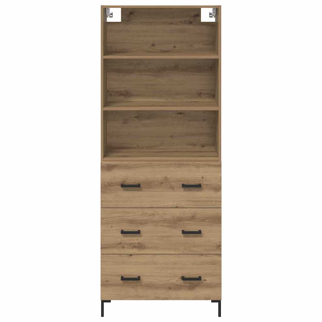 Skåp Artisan Ek med låda 69,5 x 32,5 x 180 cm
