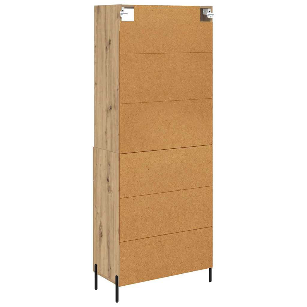 Skåp Artisan Ek med låda 69,5 x 32,5 x 180 cm