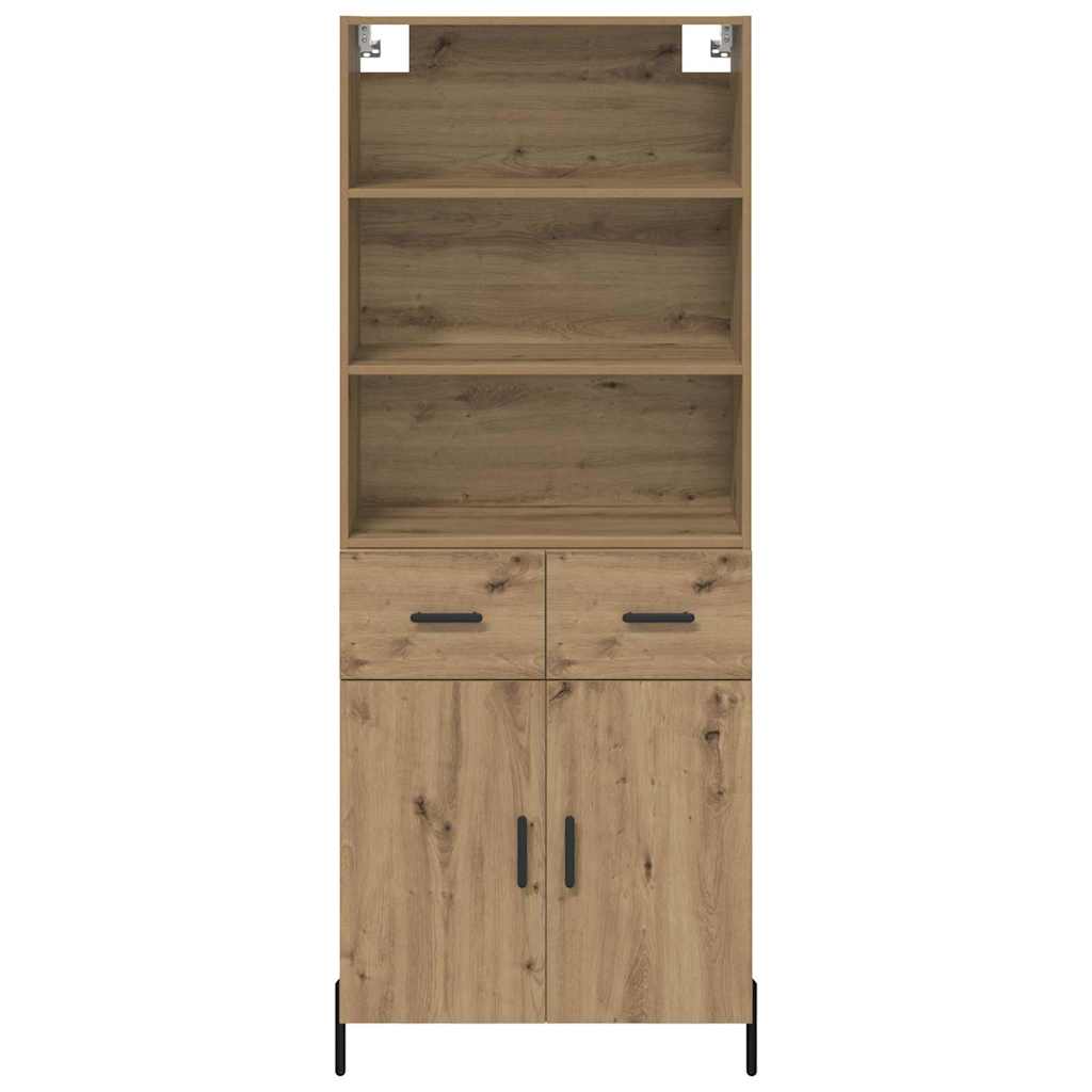 Skåp Artisan Ek med låda 69,5 x 32,5 x 180 cm