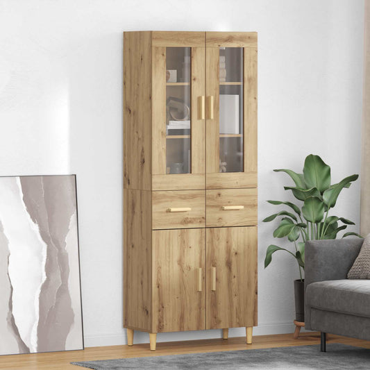 Skåp Artisan Ek med låda 69,5 x 34 x 180 cm