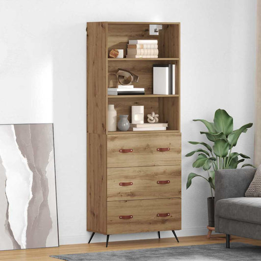 Skåp Artisan Ek med låda 69,5 x 34 x 180 cm